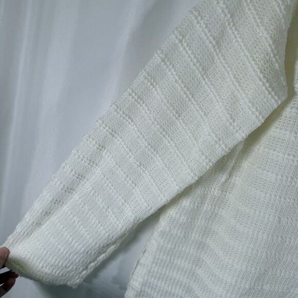 New Project Social T Swreater Women's Small Off White Knit Cotton Blend Pullover - Picture 6 of 10